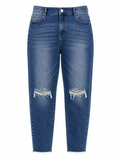 Ms. Cello Distressed Mom Jeans (High Rise)