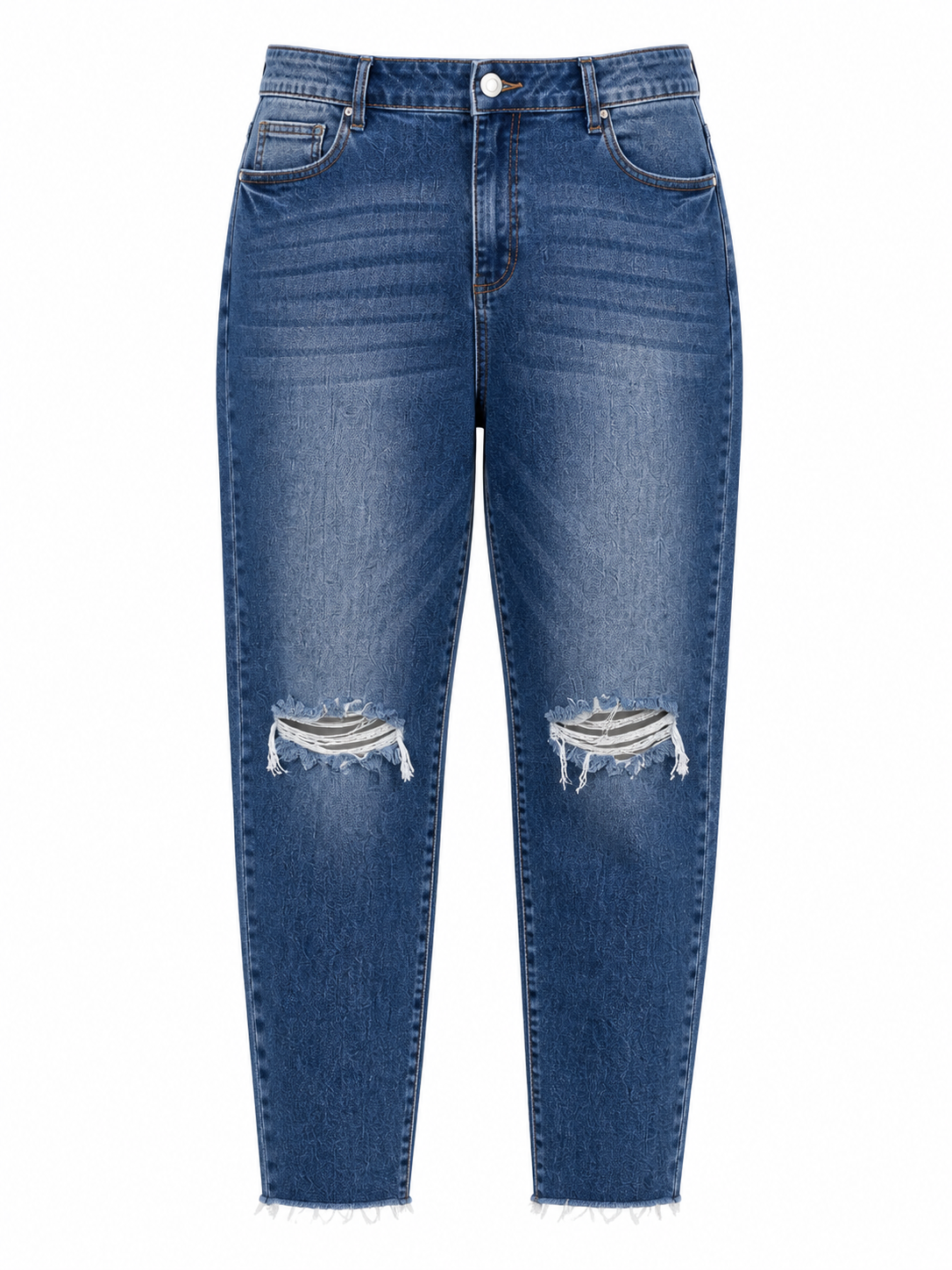 Ms. Cello Distressed Mom Jeans (High Rise)