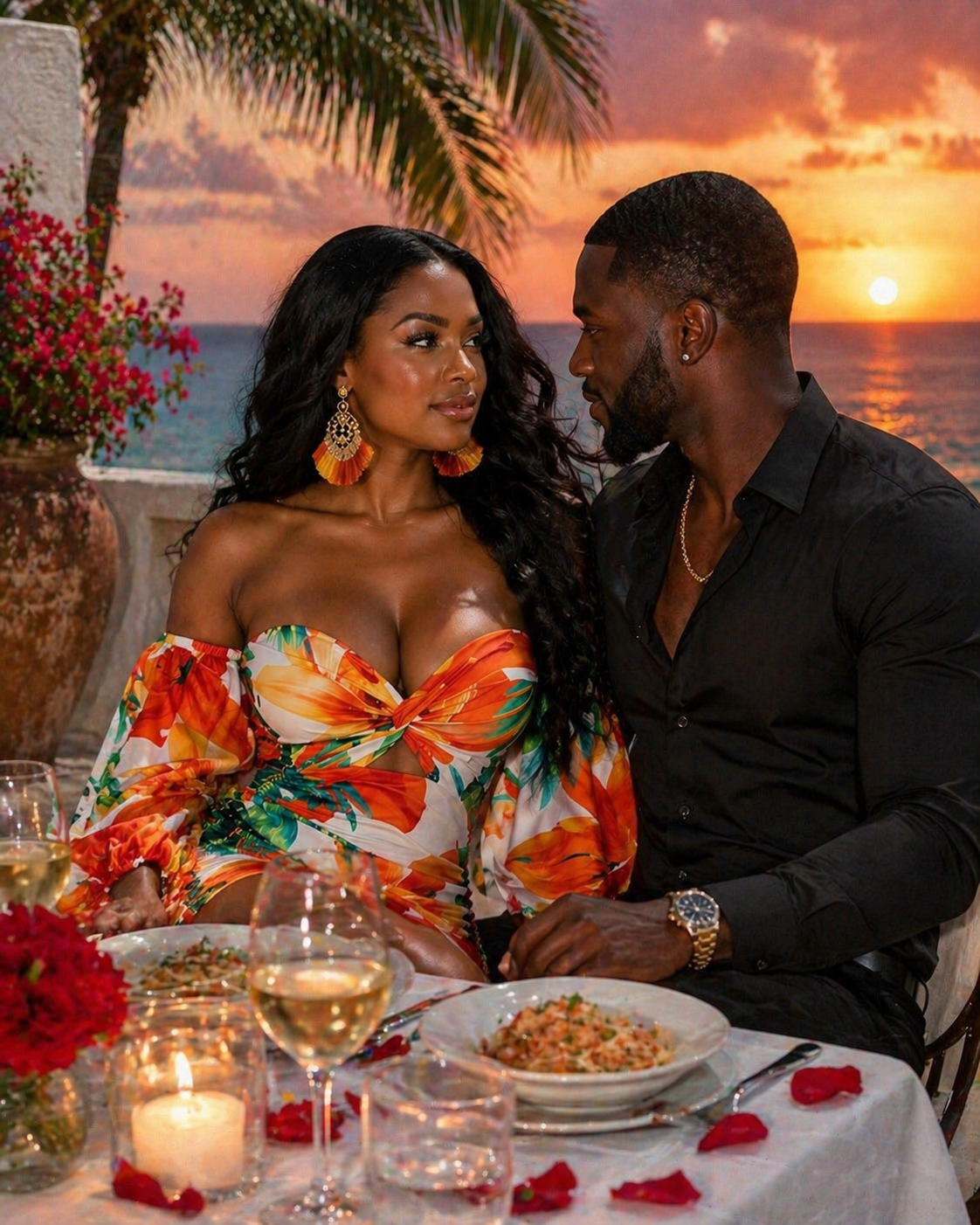 Sunset Escape Off-Shoulder Mini Dress