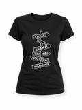 Designer Signpost Graphic Tee – Black
