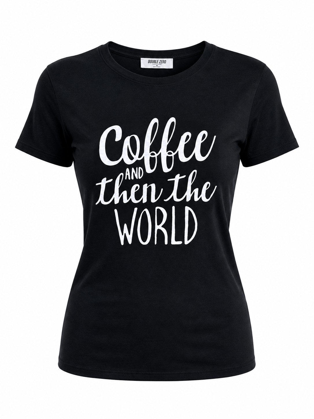 “Coffee and Then the World” graphic tee