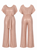 Champagne Drip Sequin Jumpsuit