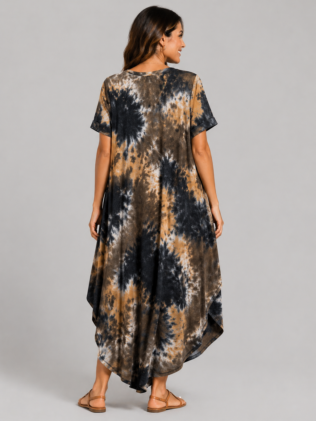Midnight Drift Tie-Dye Lounge Dress