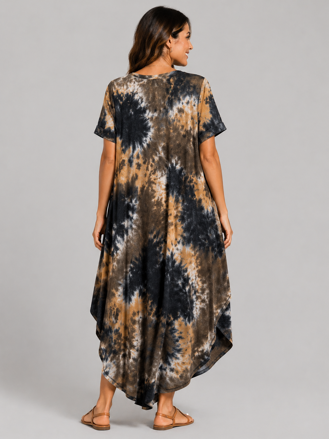 Midnight Drift Tie-Dye Lounge Dress