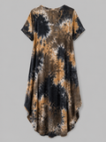 Midnight Drift Tie-Dye Lounge Dress