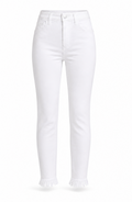 Sculpt Skinny Fray Hem Jeans – White