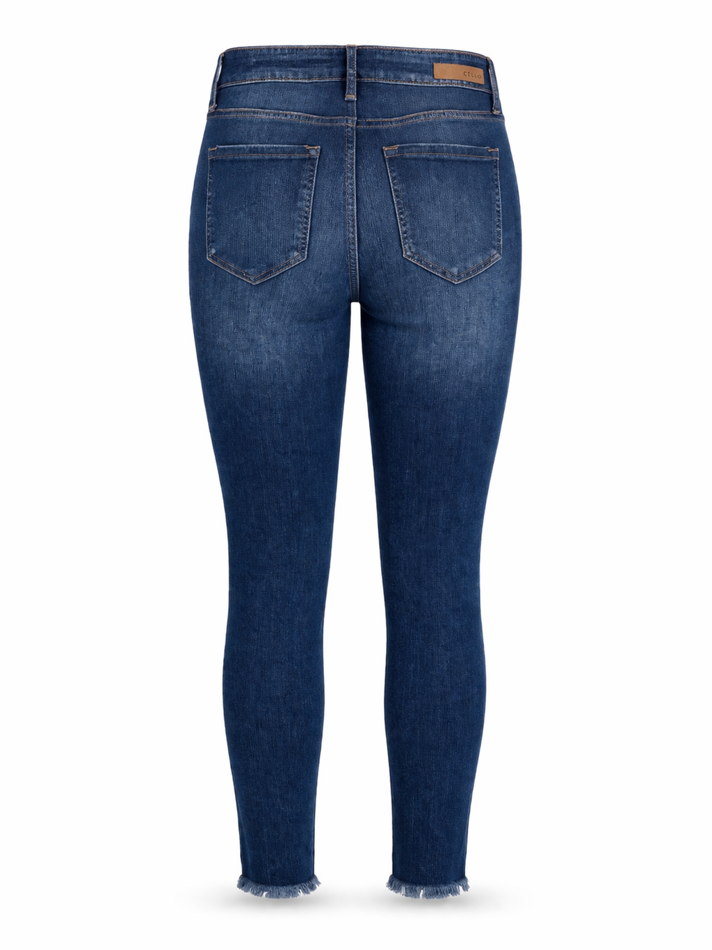 Cello High Rise Distressed Skinny Jeans – Medium Wash